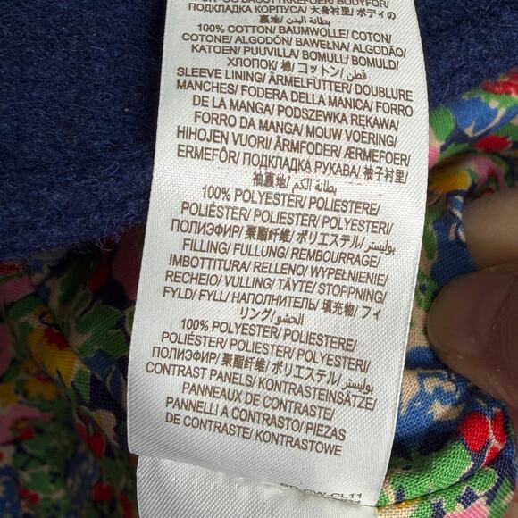 Mini Boden Girls Floral Embroidered Navy Blue Coat Size 9-10Y - Picture 8 of 10